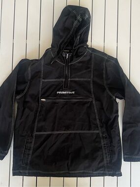 Primitive Men's Black Hooded Anorak Jacket